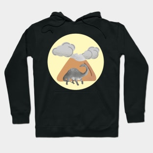 Dinosaur and volcano Hoodie